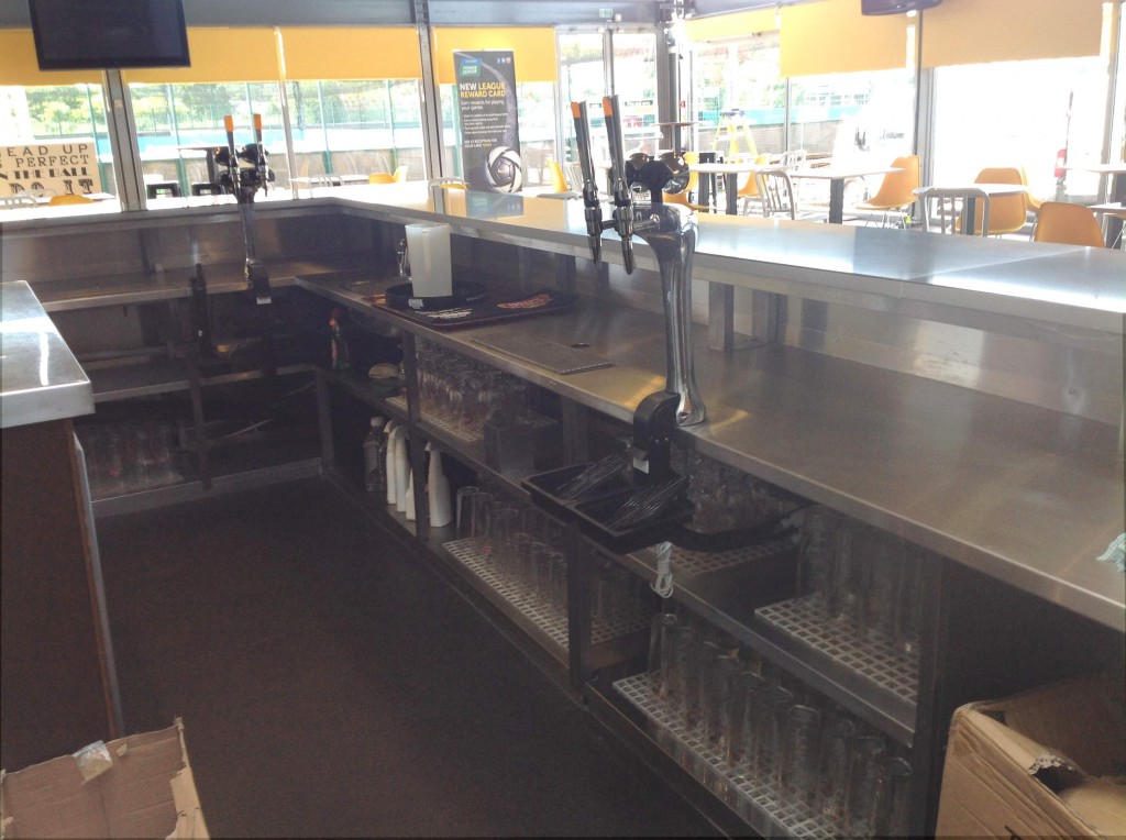 Powerleague Barnet stainless steel bar